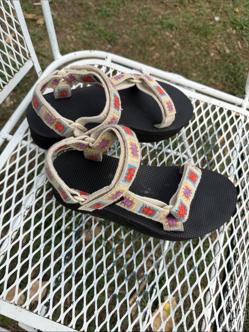 Teva platform sandal Velcro knit patchwork - Picture 2 of 6